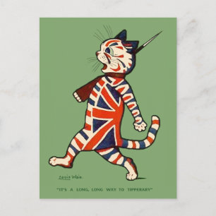 vykort: Patriotisk katt Vykort