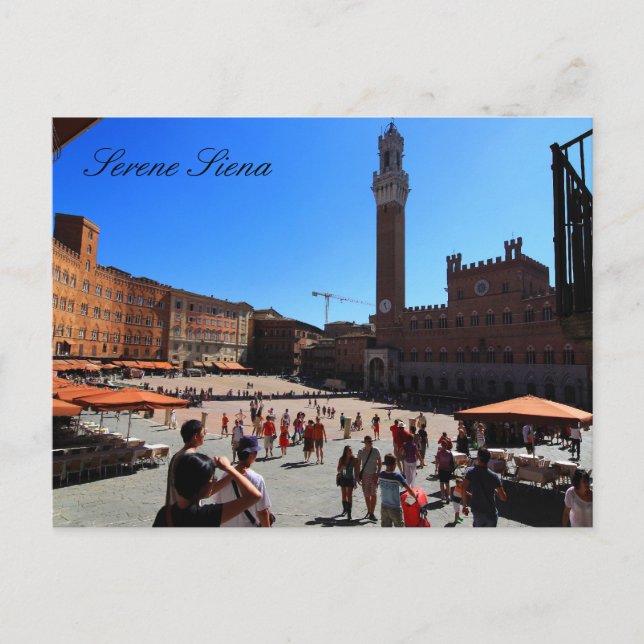 Vykort: Piazza del Campo, Siena, italien Vykort (Framsida)