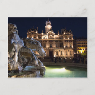Vykort Place Des Terreaux, Lyon Frankrike