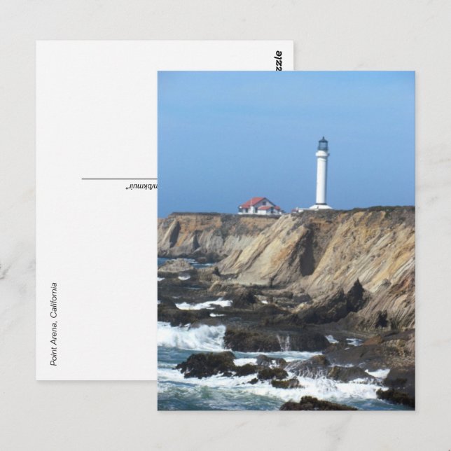 Vykort - Point Arena Lighthouse (Fram/baksida)