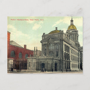 vykort, polishögkvarteret, New York City, 1911 Vykort