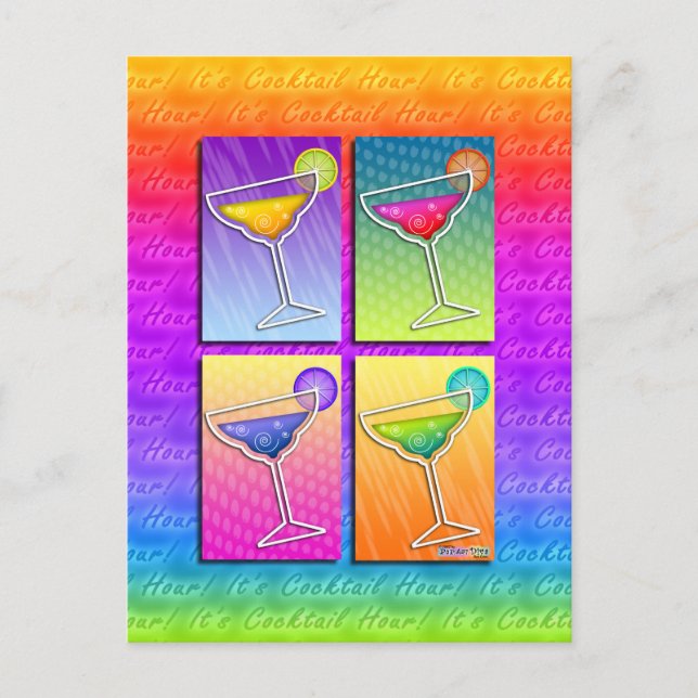 Vykort - Pop Art Margaritas (Framsida)