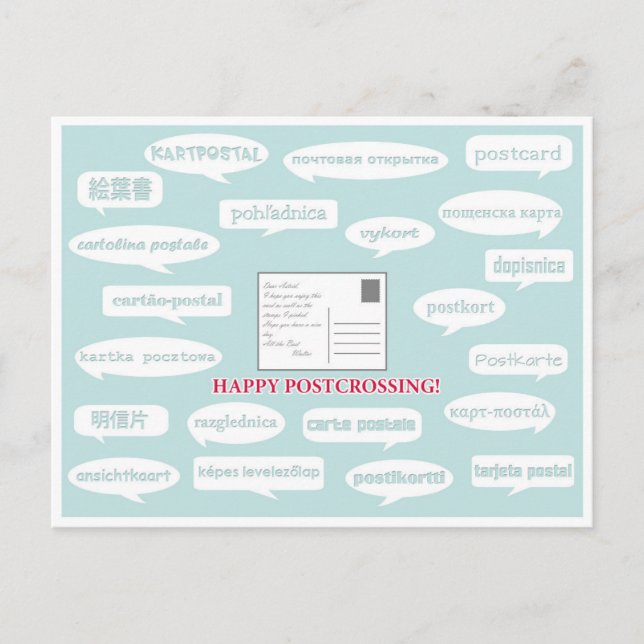 Vykort ’Postcross Speechbubbles’ (Framsida)