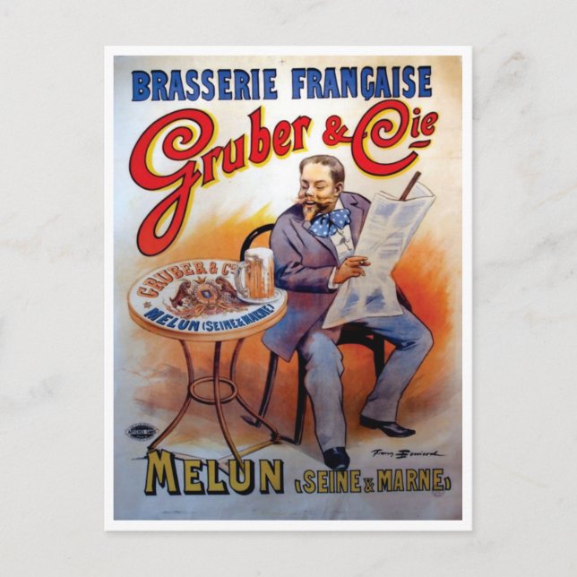 Vykort - Poster Vintage Gruber & Cie (Framsida)