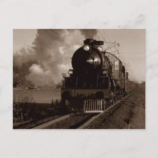 vykort ~ RAILROAD TÅG TRAVERSING COUNTRYSIDE