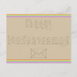 vykort "Rainbow Scribble"