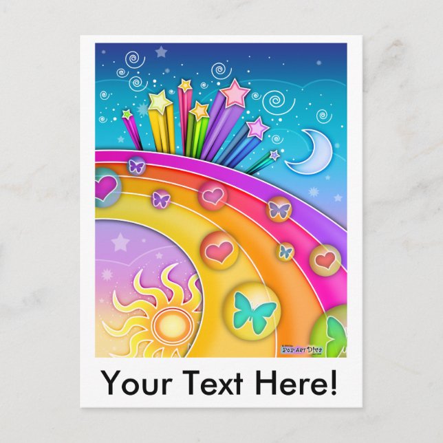 vykort - Retro Pop Art 60 Himmel (Framsida)