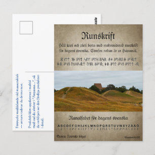 Vykort — Runskrift