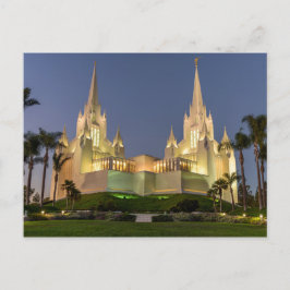 Vykort: San Diego LDS Temple Evening-bild Vykort