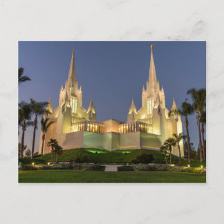Vykort: San Diego LDS Temple Evening-bild Vykort