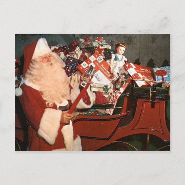 Vykort-Santas sagolika Sleigh Helg Vykort (Framsida)