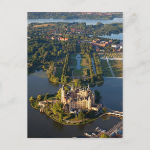vykort Schwerin Castle (ö), Tyskland