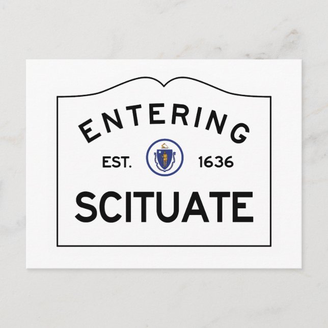 Vykort - Scituate Road Sign-Tag (Framsida)