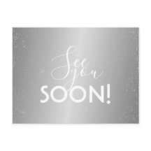 vykort - se dig snart Silver