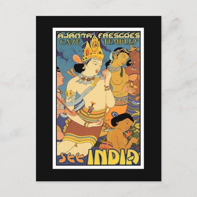 vykort: Se Indien Vykort (Framsida)