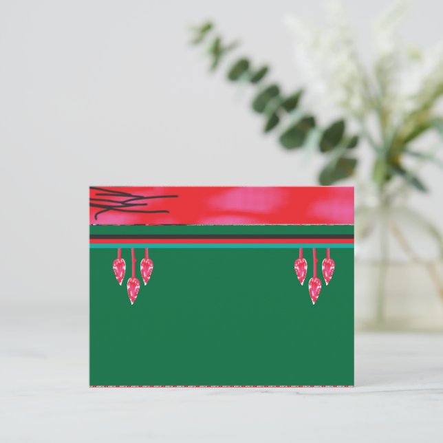 Vykort | Semester | Anpassade | Festlig Design (Stående Fram)