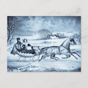 vykort "'Sleigh Ride'"