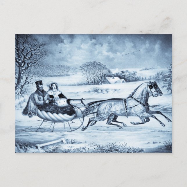 vykort "'Sleigh Ride'" (Framsida)