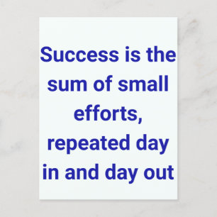 vykort "Small Efforts, Big Success"