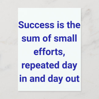 vykort "Small Efforts, Big Success"