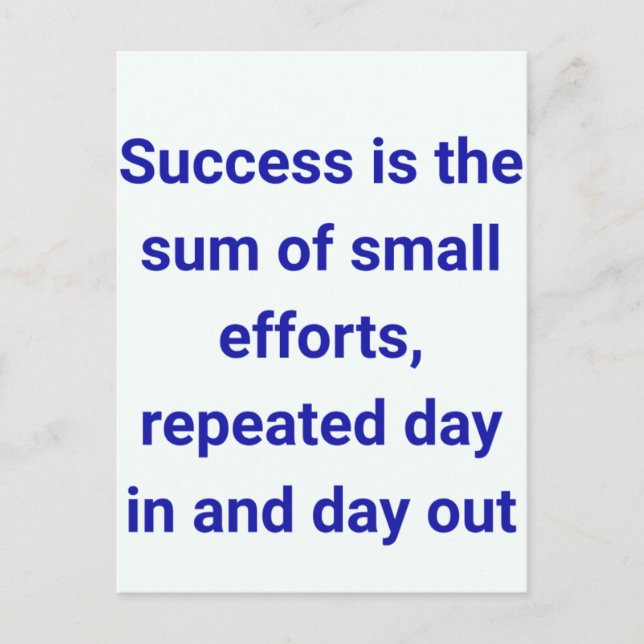 vykort "Small Efforts, Big Success" (Framsida)