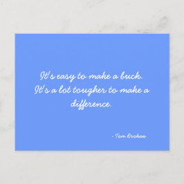 Vykort som citerar Tom Brokaw