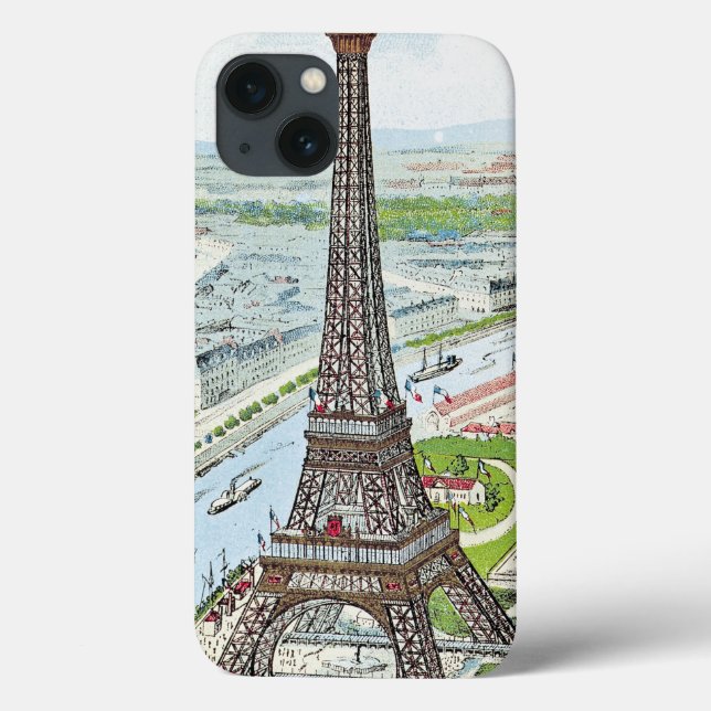 Vykort som visar det Eiffel torn (Baksida)