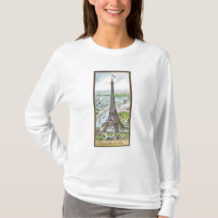 Vykort som visar det Eiffel torn T-shirt