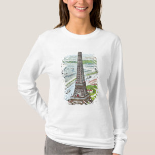 Vykort som visar det Eiffel torn Tee Shirt