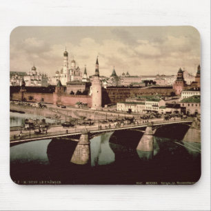 Vykort som visar Kremlinen, Moscow Musmatta