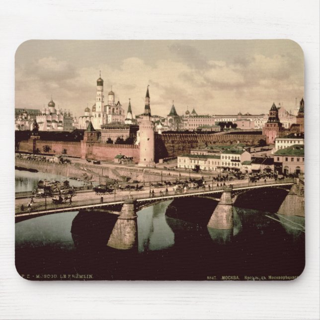 Vykort som visar Kremlinen, Moscow Musmatta (Framsidan)