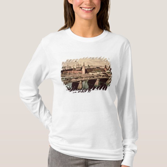 Vykort som visar Kremlinen, Moscow Tee (Framsida)