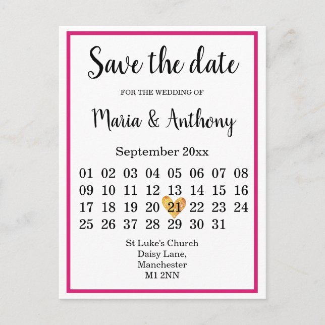 Vykort - Spara datum (Framsida)