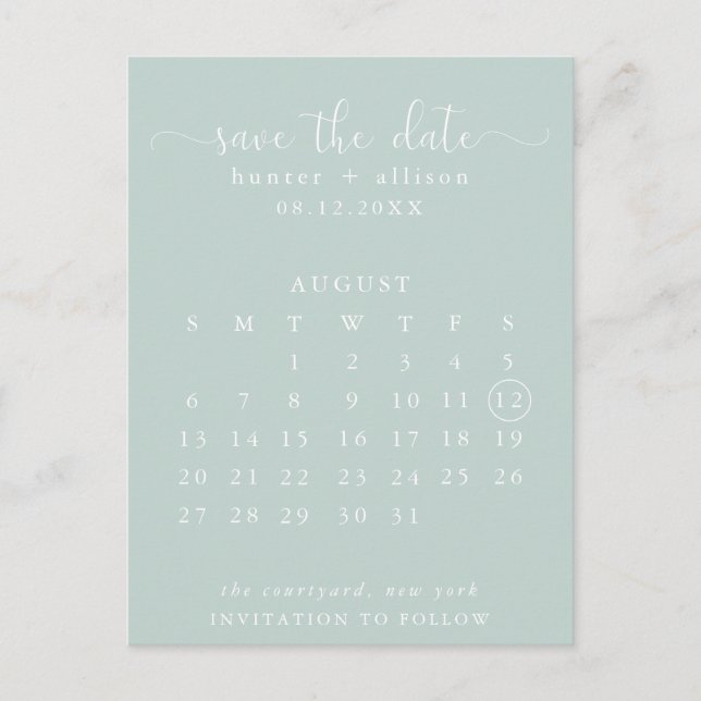 Vykort | Spara datum | Kalender (Framsida)