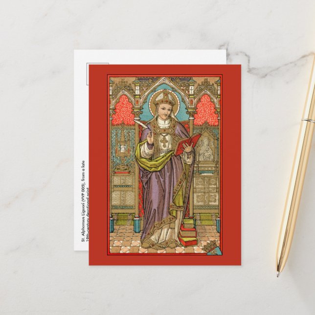 Vykort St. Alphonsus Liguori (VVP 005) (Fram/Back In Situ)