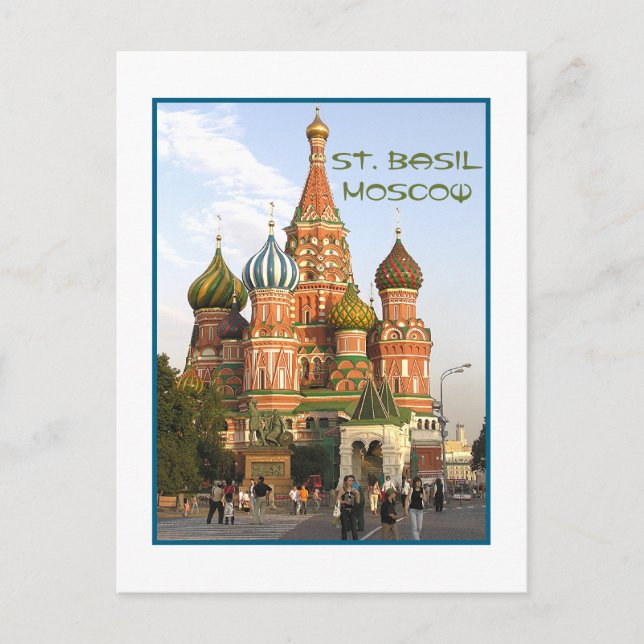 vykort: "St.Basil's, Moskva" Vykort (Framsida)