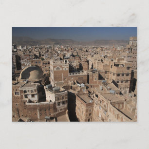 Vykort Staden Sana'a, Jemen