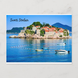 Vykort Sveti Stefan Budva Montenegro
