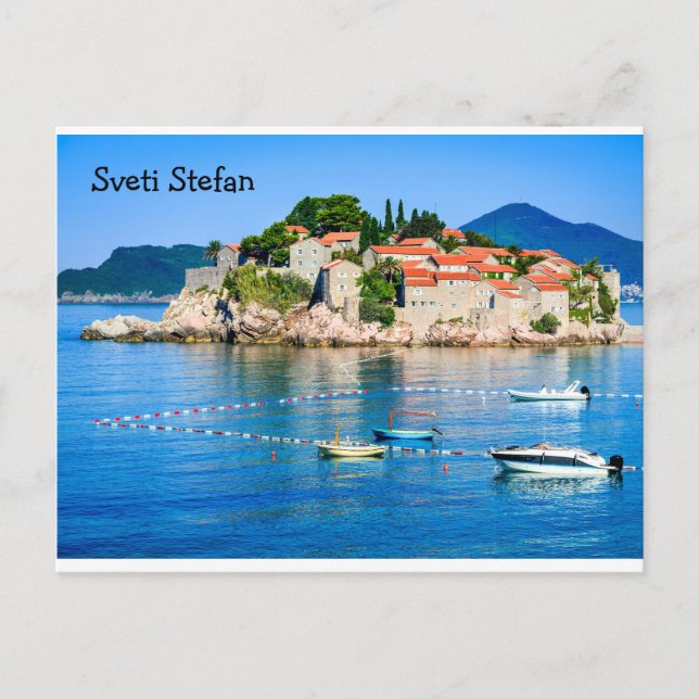 Vykort  Sveti Stefan Budva Montenegro (Framsida)