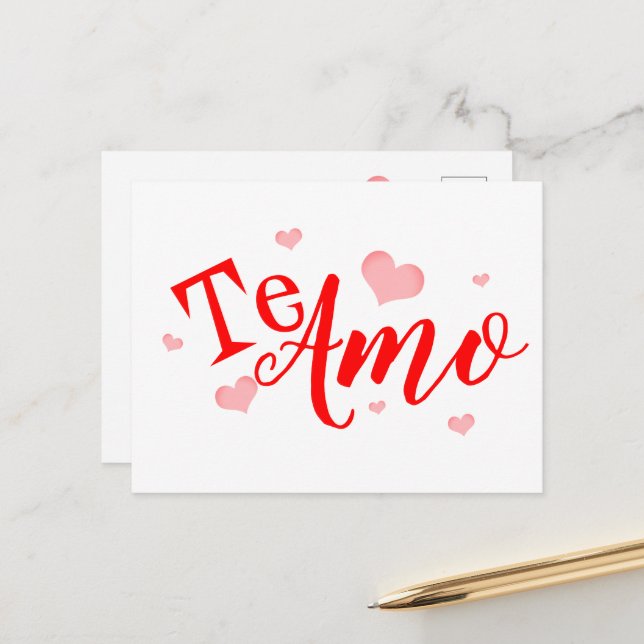 Vykort - Te Amo (Fram/Back In Situ)