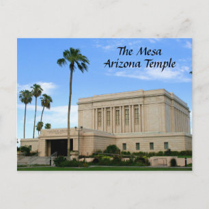 Vykort - tempel för Mesa Arizona
