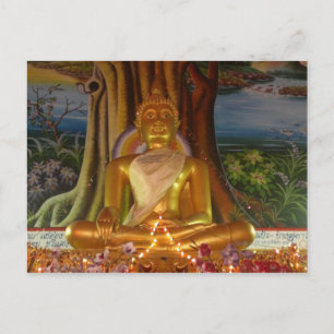 Vykort Thailand Buddha-bild mycket sällsynt