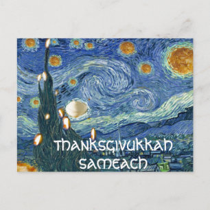 vykort: Thanksdiskukkah Sameach (Oily Night) Vykort