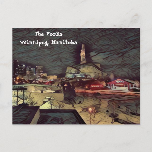 Vykort The Forks Winnipeg, MB. (Framsida)