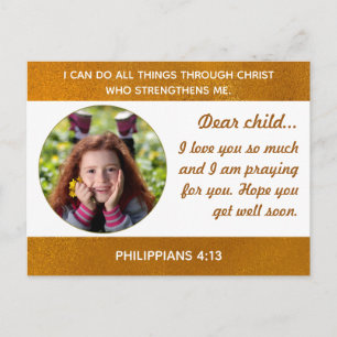 Vykort till ett barn på sjukhus