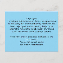 Vykort till president Trump