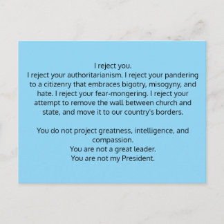 Vykort till president Trump