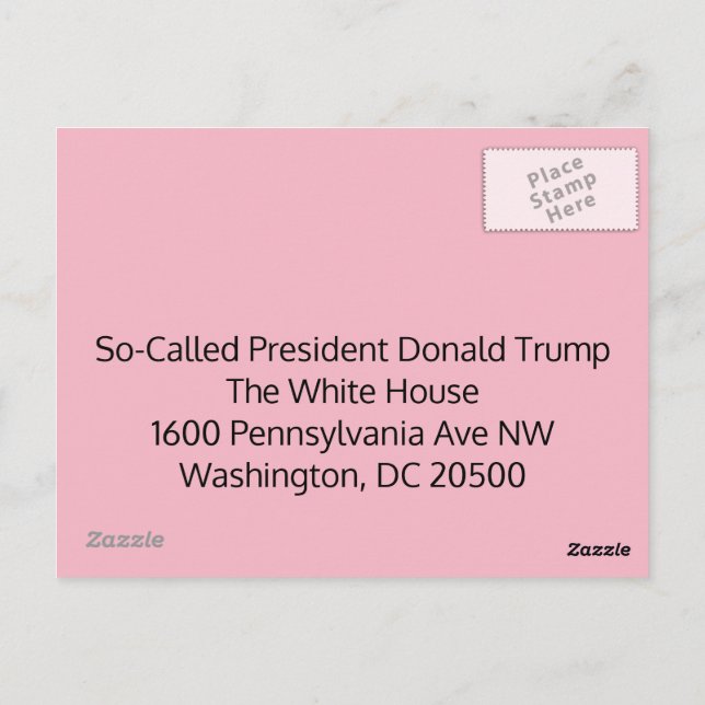 Vykort till president Trump (Baksida)