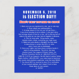 Vykort till väljare - CHECKLIST November 6