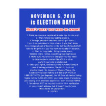 Vykort till väljare - CHECKLIST November 6